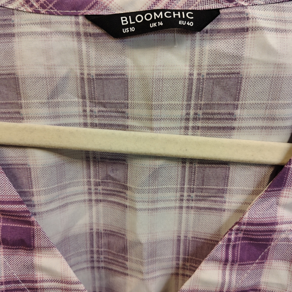 Bloomchic Lavender Checkered Blouse - image 1